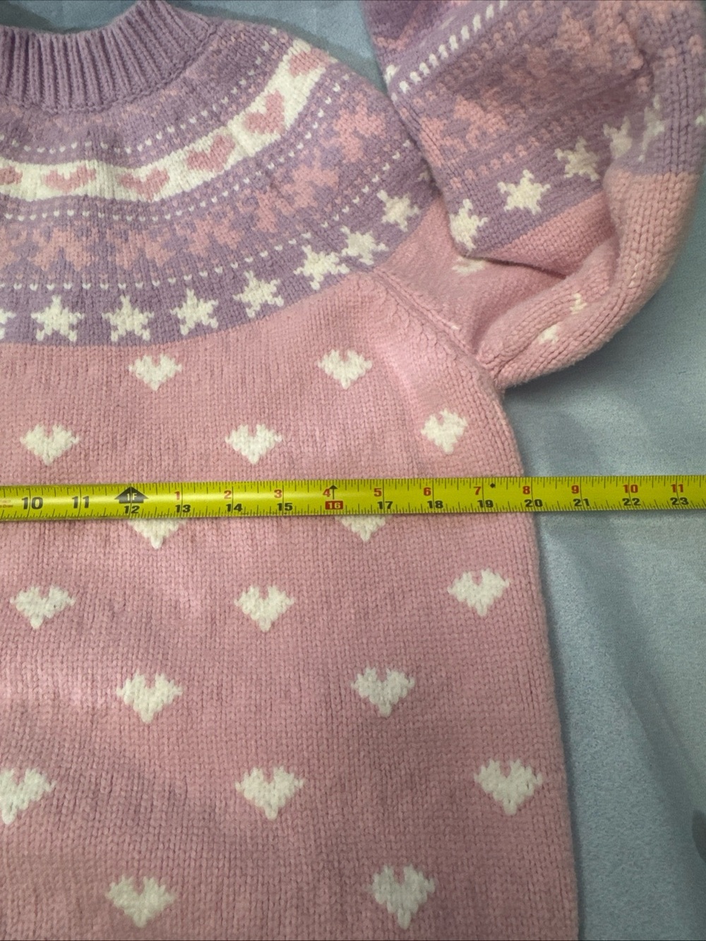LoveShackFancy Pink and Lavender Fair Isle Cardigan - Picture 8 of 11